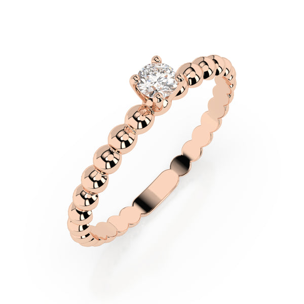 Inel aur roz cu diamante Infinity Drops