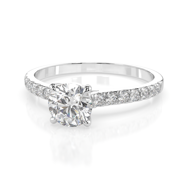 Inel aur alb cu diamante Eternity Elite