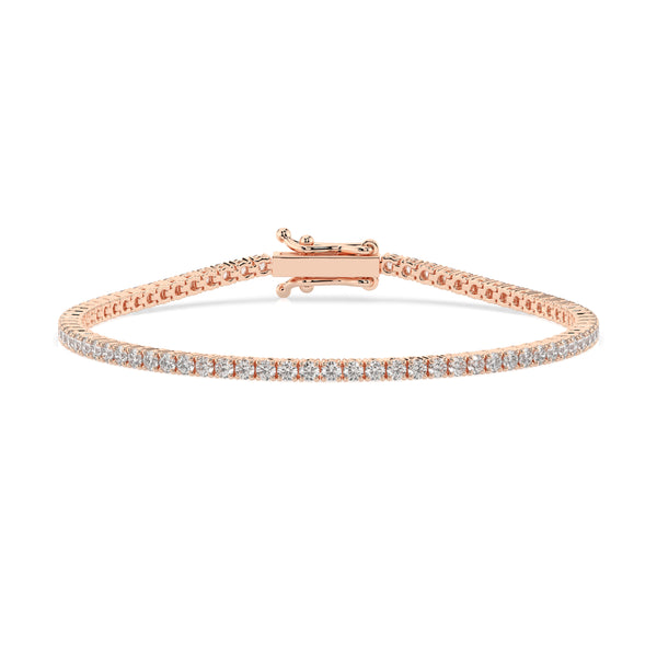 Bratara tennis din aur roz cu diamante Infinite Elite