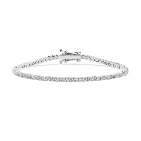 Bratara tennis din aur alb cu diamante Infinite Elite