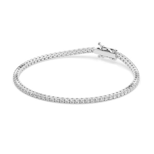 Bratara tennis din aur alb cu diamante Infinite Elite