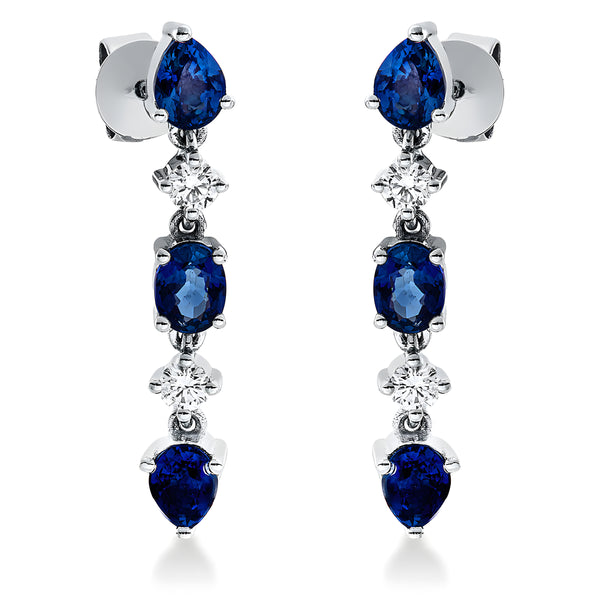 Cercei cu diamante și safire Midnight Glow