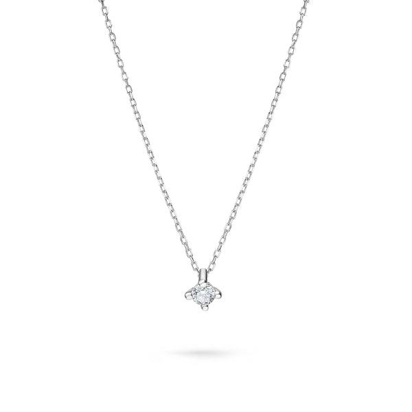 Colier cu diamant din aur alb Miruna House Of Jewels 