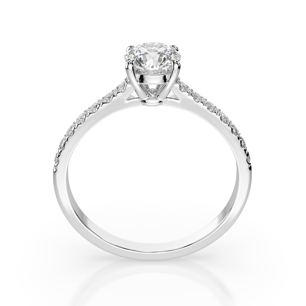Inel de logodna cu diamant de 1 carat Miruna House Of Jewels. Aur  alb 18K. Certificat GIA.