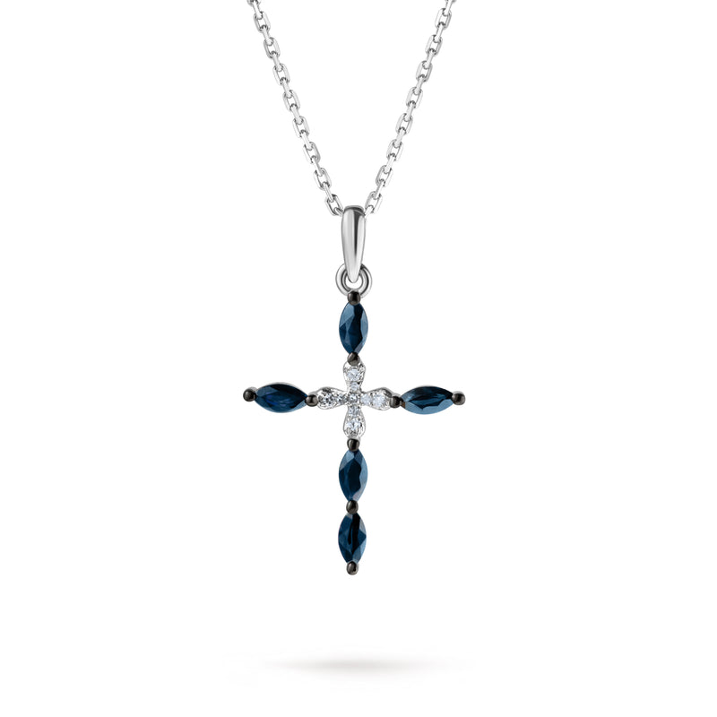 Pandantiv cu safir și diamante Eclat