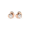 Cercei din aur roz 18K și diamante Classic Diamond Studs