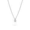 Colier Solitaire Signature cu diamant 0.1 carate Aur Alb