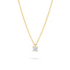 Colier Solitaire Signature cu diamant 0.1 carate Aur Galben