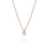 Colier Solitaire Signature cu diamant 0.1 carate Aur Roz
