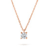 Colier Solitaire Signature cu diamant 0.35 carate Aur Roz