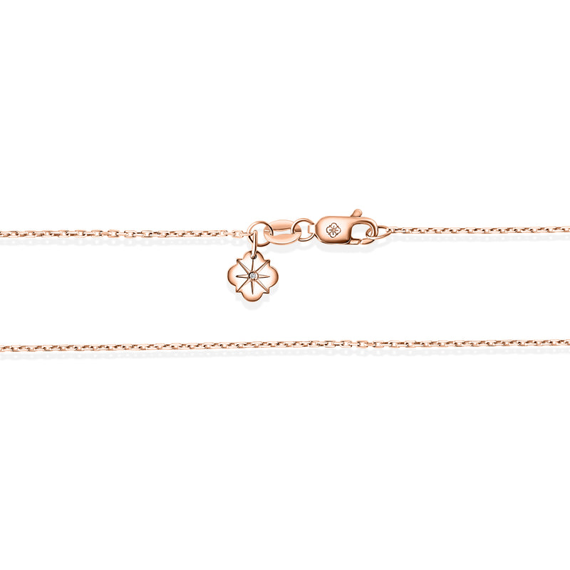 Lanț Solitaire Signature Aur Roz 18K Miruna House Of Jewels