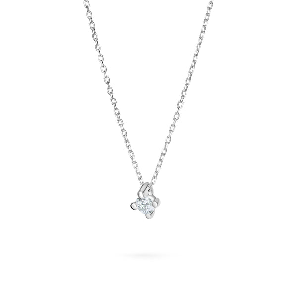 Colier aur alb cu diamant Delicate